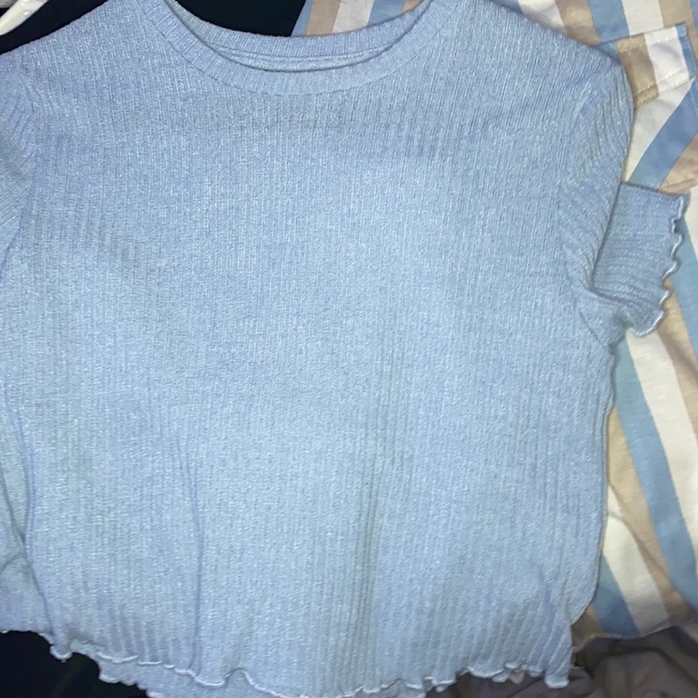 Blue crop top